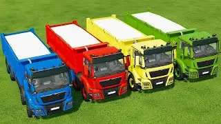 TRANSPORT CARS OF COLORS With MAN TRUCKS | LOAD A SALT - Farming Simulator 22