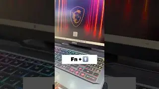 How to Turn On Fan Boost in MSI Vector 16 HX (FN + &uarr; Shortcut Key #msilaptop #gamingvga #gaming