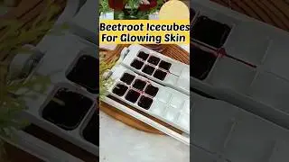 🔥Beetroot ice cubes for soft glowing skin, dark spots removal, treats open pores💯 #shorts #ytshorts