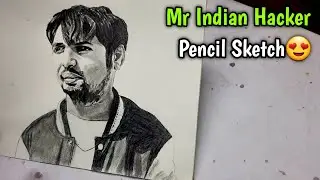 Mr indian hacker का Pencil Sketch😍👌 | Mr indian hacker drawing /AK technical amrit @MRINDIANHACKER
