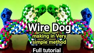 Plastic wire dog making FULL TUTORIAL in very simple method |in tamil | நாய்க்குட்டி செய்வது எப்படி