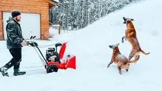 Snow Blowing Gone Wild! | Winter Life in Alaska