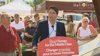Justin Trudeau gives his reaction to Nigel Wright's first morning of testimony