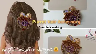 Beautiful bridal hair brooch complete making video | Handmade Hair Accessories |#trending #handmade 