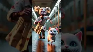 My dear girl became a zombie!!🧟 Can I save the girl?... 🙀😿 #cat #cats #animation