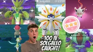 ✨100 IV Solgaleo CAUGHT!!! 15+ SHINY Pokemon and 6x 100 IV Pokemon in Pokemon Go!✨