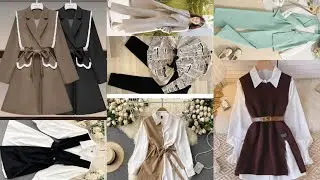 Girly fashion sense 2024||Korean Dresses designs for winter |Muslim casual wear dresses