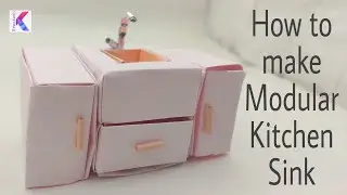 How to make paper modular kitchen sink |Kagach se modular kitchen sink kaise banay |