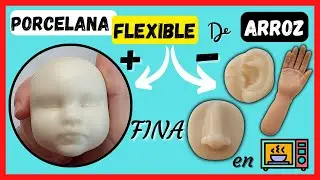▶️ How to make RICE cold PORCELAIN clay ¡FLEXIBLE when it is DRY! in the MICROWAVE👌