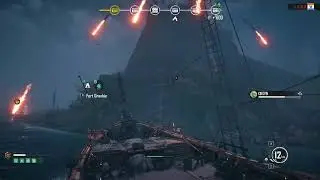 Skull and Bones Season 2 fully upgraded padewakang level 6 with Mons Meg 3 on every corner.