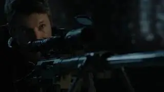 Sniper ultimate kill. City night scene shootout