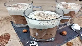 Rezept: Monte Pudding mit Haselnusscreme und heller Creme selber machen