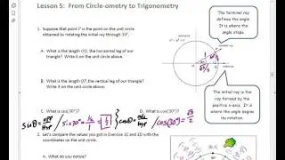 Circle-ometry to Trigonometry intro