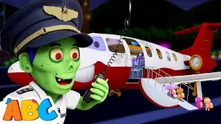 🧟&zwj;♂️7 Zombies Flying In An Airplane✈️ | New Spooky & Fun Kids Song🎃 | All Babies Channel