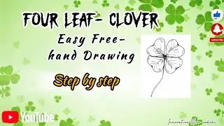 How to draw an Four leaf- Clover 🍀#maple leaf #draw #easydraw #realistic #basic #art #drawing #leaf