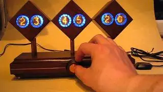 Monjibox Happy Robot Nixie Clock GPS Syncro ZM1022 rare Tubes - Wooden Case