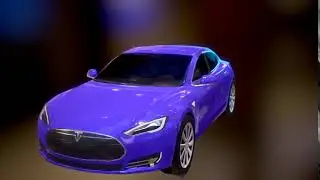Low Poly Car Tesla S 3ds Max Environment 360&deg;