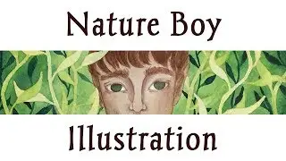 Nature Boy - Negative Watercolor Illustration