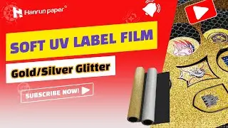 UV Label Film Gold/Silver Glitter | Hanrun paper UV Printing Solution