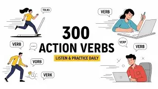 300 Action Verbs You Must Know | Improve English Vocabulary | Listen & Practice Daily #tutorial