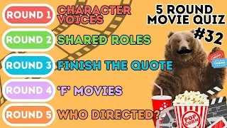 The 5 Round Movie Quiz | Voices, Shared Roles, Finish The Quote, 'F' Movies & Who Directed? (32)