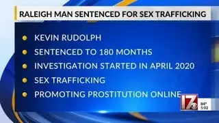 Raleigh man sentenced for sex trafficking