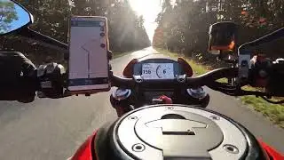 Ducati Monster 937 Monster 950 Engine Sound. Tourist ride POV part 1