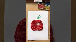 Apple Crumpling Craft | Paper Crumpling and Pasting Activity | Easy Craft For Kids #shorts #viral