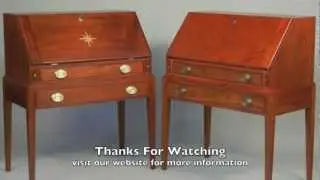 Slant Front Desk on Frame handmade by Doucette and Wolfe Furniture Makers
