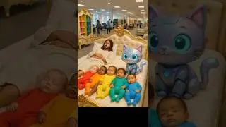 Jesus & Rainbow Babies 🌈👶🤖✨The Rainbow babies wake up with the AI Robot Cat and run!