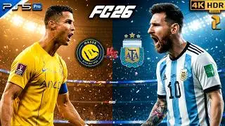 FC 26 PS5 4K HDR &ndash; Al Nassr vs Argentina 🔥 Epic Match Gameplay #ronaldo #messi #fc26 #ps5 #4k #fyp