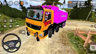 💥 Mhachal Off-Road Map Mod 🗾| Bharat Benz Stones Material Transport ✅| Bussid #2026