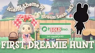 FIRST DREAMIE HUNT 🌴 | + Island THEME Reveal & DREAM TEAM List | Animal Crossing: New Horizons 🪐