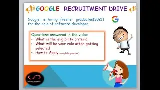 GOOGLE RECRUITMENT DRIVE 2021💥|Latest Jobs💥 | how to apply for job in google Company💥 | Google jobs💥