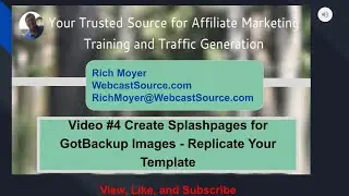 Video#4 Create Splashpage from YOUR Template