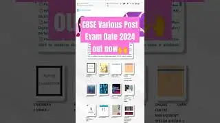 CBSE Various Post Exam Date 2024 out now🙌