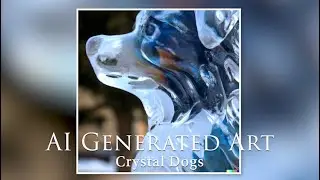 DALL&middot;E 2 AI generated images of ice sculptures of dogs