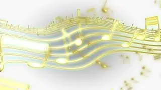 Golden Music Notes, Sounds, No Copyright, Copyright Free Video, Motion Graphics, Background Video