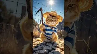 Orange Cat Hard work in the jail #cat #orangecat #shorts #aicat