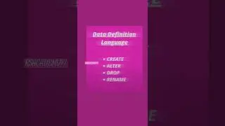Data definition language in Sql . #dbms #sql #rsacademy93