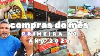Compras do mês/ primeiras compras de 2026/Via atacadista Chapecó SC 
