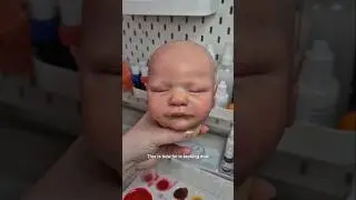 Adding milia (baby spots) to my latest fake baby creation!