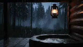 Midnight Forest Shed | Heavy Rain on Wooden Shed | 1 Hour Seamless Loop | To Calm and Relax