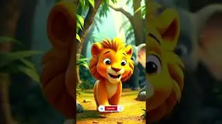 Just when everyone thought the lion would attack... he chose friendship. 🦁❤️🐘#3dcartoon #3dprinting