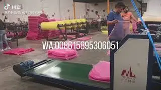L leno bag cutting and stitching machine, mesh bag L stitching and cutting machine, leno bag machine