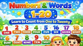 Numbers & Words 1&ndash;20 | Learn to Count from One to Twenty 🔢 | Kids Learning. #shorts
