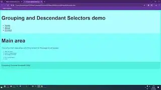 Higher WDD Lesson 8 - Implementation - Descendant selectors