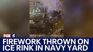 DC Explosion: Firework thrown on ice rink in Navy Yard causes loud boom | FOX 5 DC