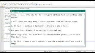 How to setup virtual host in wamp server