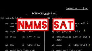 NMMS SAT answer key 2023|NMMS SAT questions and answers @Vidhuramaths #exam #nmms